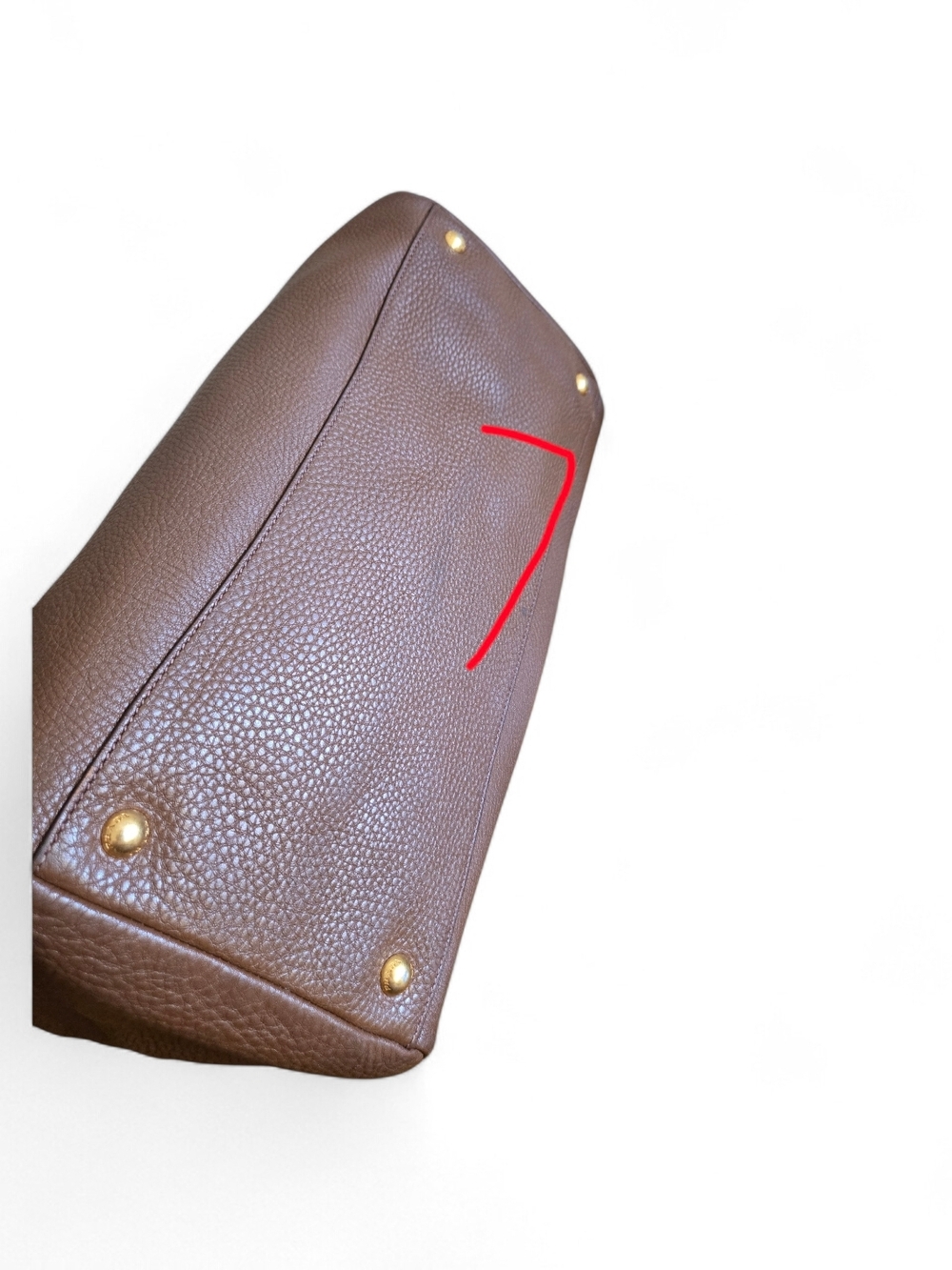 Prada Brown Leather Top-Handle Tote - Picture 5 of 9